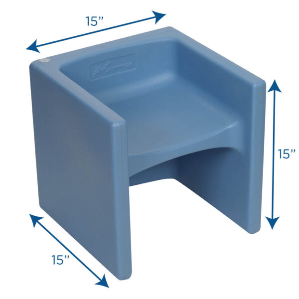 Blue Chair with Dimensions