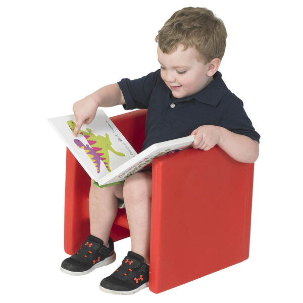 Toddler in Red Chair